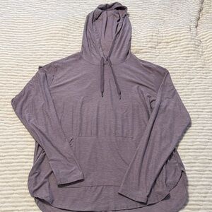 Lightweight Mauve Hooded Pullover Sweatshirt